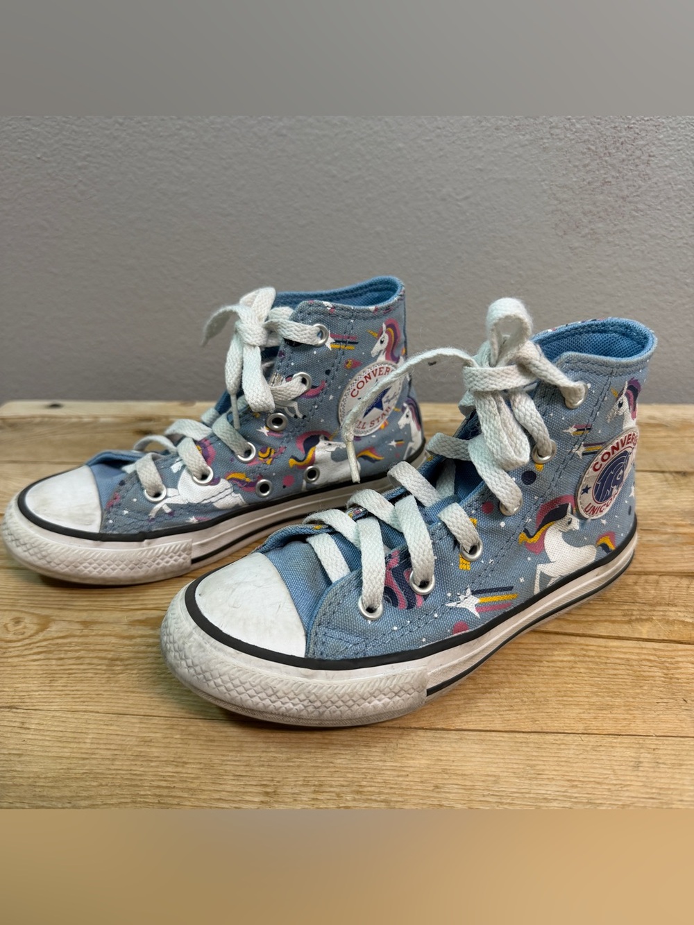 Converse Kids Blue Unicorn High-Top Sneakers
